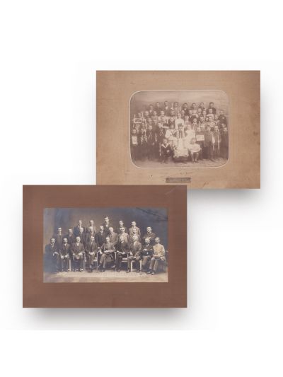 Robert Korn și familia sa, două fotografii de mari dimensiuni 
