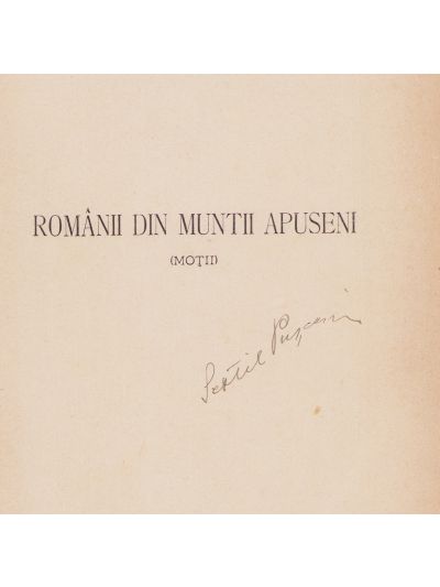 T. Frâncu, G. Candrea, Românii din Munții Apuseni (Moții), 1888, din biblioteca lui Sextil Pușcariu