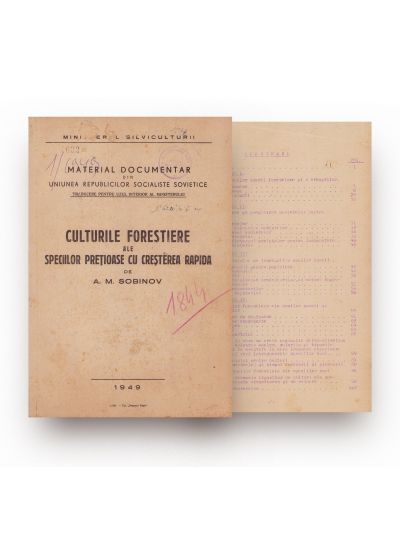 A. M. Sobinov, Culturile forestiere ale speciilor prețioase cu creșterea rapidă, 1949 