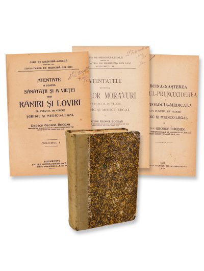 Dr. George Bogdan, Sarcina, nașterea, avortul, pruncuciderea + Atentate în contra sănătății și a vieții + Atentatele contra bunelor moravuri, 1921-1924, 3 volume colligate 