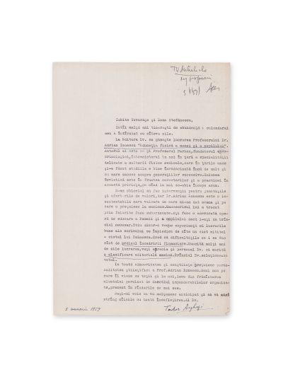 Tudor Arghezi, scrisoare pentru Al. I. Ștefănescu, 1959 + Al. I. Ștefănescu, „Scrisoare deschisă domnului Tudor Arghezi” 