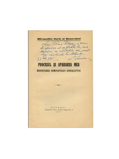 Mitropolitul Gurie al Basarabiei, Procesul și apărarea mea. Denunțarea complotului apocaliptic, 1937