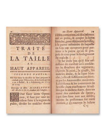 Sauveur François Morand, Tratat privind operația de extracție a calculilor urinari prin incizie superioară, 1728 