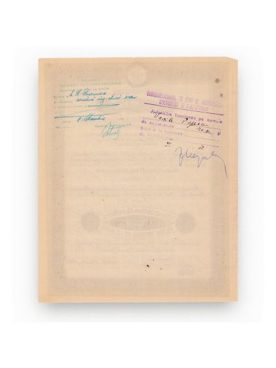 „Fleming” - Fabrica română de Uleiuri Vegetale, Lacuri și și Vopsele, titlu de 20 acțiuni 