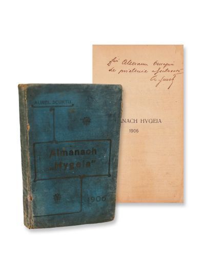 Aurel Scurtu, Almanach Hygeia - special pentru medici, farmaciști, chimiști, naturaliști și veterinari, 1906, cu dedicație 