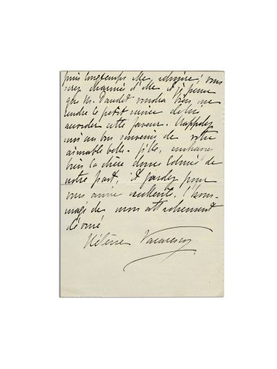 Elena Văcărescu, scrisoare pentru madame Alphonse Daudet, cca. 1899-1901