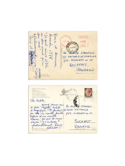 René Coeckelberghs, Gabriela Melinescu, două cărți poștale pentru Nichita Stănescu, 1976-1978
