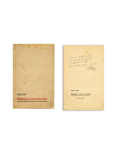 Sașa Pană, Răbojul unui muritor, 1926