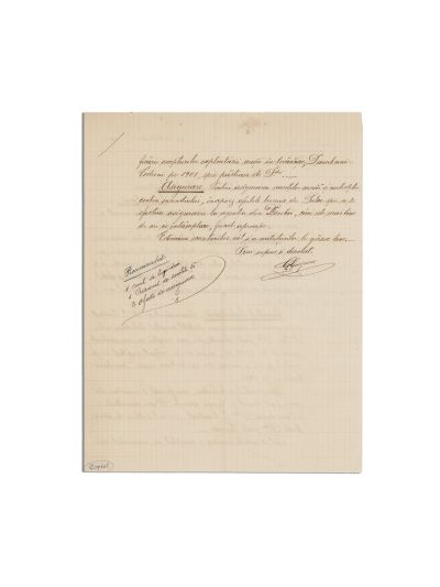 G. Georgescu, scrisoare olografă pentru Radu Brătianu, 1909