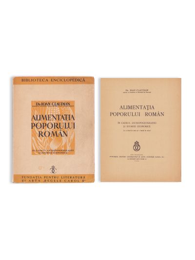 Dr. Ioan Claudian, Alimentația poporului român, 1939