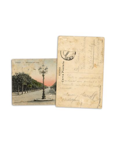 Aurel Vlaicu, carte poștală trimisă către sora sa, Valeria Ștefănescu, 1909 