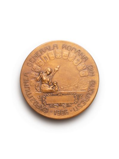 Expoziția Generală Română din București, medalie din bronz, 1906, gravor Carniol 