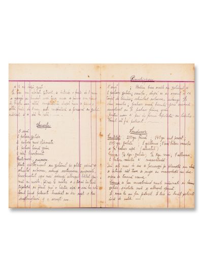 Eufrosina Popa, manuscris gastronomic din 1906 + scrisoare olografă  