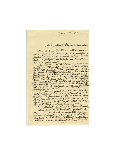 Cinci scrisori pentru comandorul Andrei Popovici