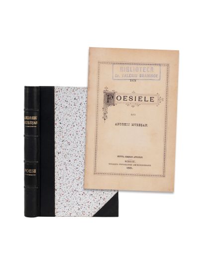 Din poeziile lui Andrei Mureșan, 1881, cu ex-librisul lui Valeriu Braniște