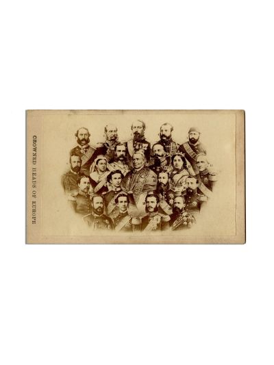 Capetele încoronate ale Europei, fotografie format carte-de-visite, 1868