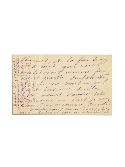 Prințul George Bibescu, carte de vizită cu o amplă însemnare olografă