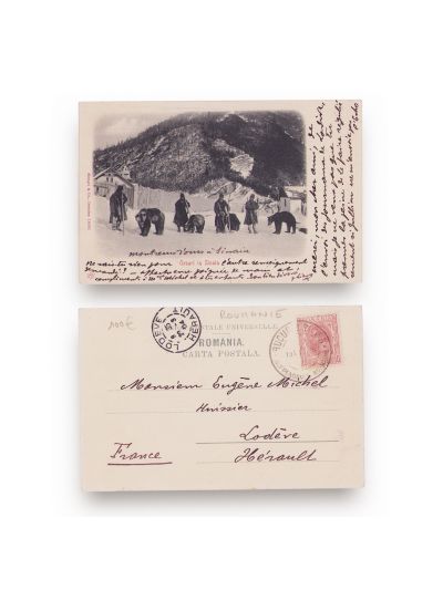 Ursari români, patru fotografii tip carte poștală