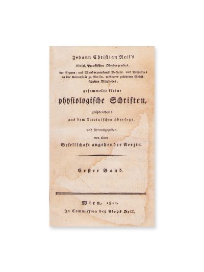 Johann Christian Reil, Mici scrieri fiziologice, 1811