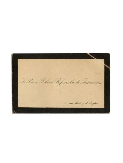 Prințul Grigore Bibescu, carte de vizită