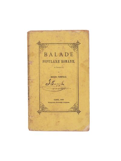 Miron Pompiliu, Balade populare române, 1870