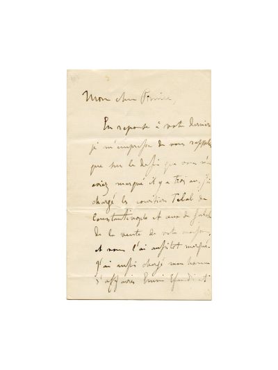 Ahmed Vefik Pasha, scrisoare pentru Ion Ghika, 9 mai 1879