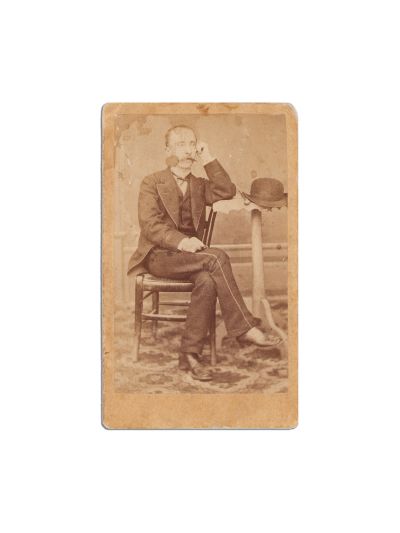 Vasile Alecsandri, fotografie format carte-de-visite, cca. 1874