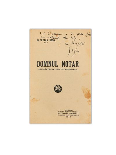 Octavian Goga, Domnul notar, 1914, cu dedicație pentru E. Ciucianu