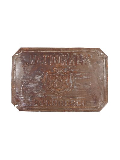 Societatea de asigurări „Naționala”, două pancarte metalice