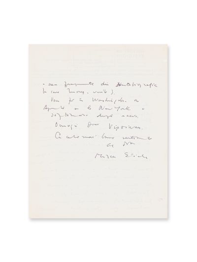 Mircea Eliade, corespondență cu Constantin Vișoianu, 1961-1967 