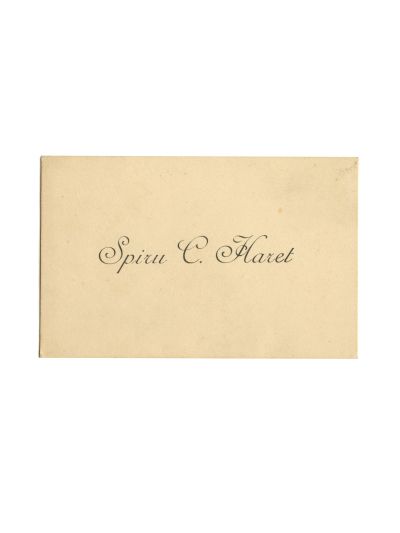 Spiru Haret, carte de vizită