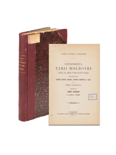 Const. C. Giurescu, Letopisețul Țării Moldovei, 1916, cu dedicație olografă