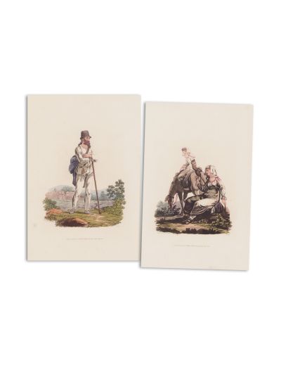 Țărani din Mărginimea Sibiului, două cromolitografii, 1804