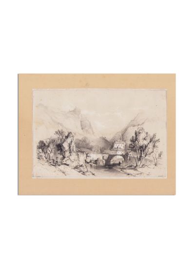 Băile Herculane din Mehadia, litografie, cca. 1838
