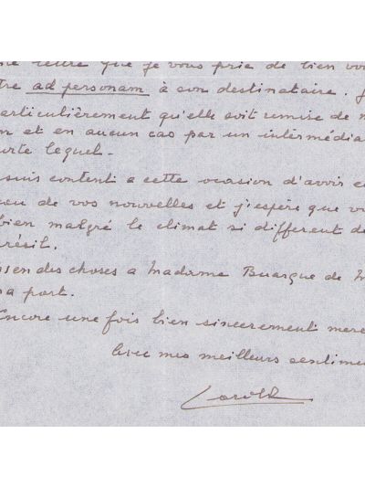 Regele Carol al II-lea, scrisoare expediată soților Buarque de Macedo, 20 aprilie 1947