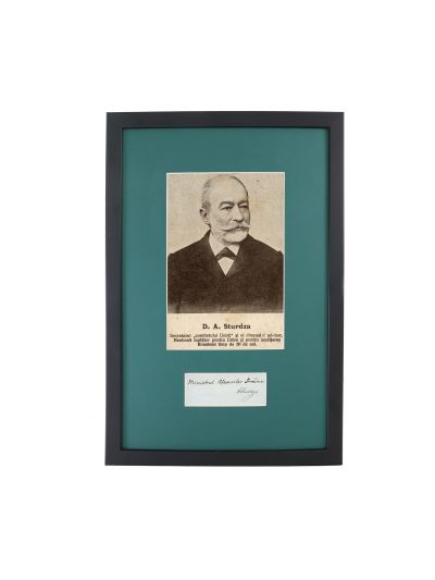 D. A. Sturdza,  fotografie tip carte poștală + semnătură olografă