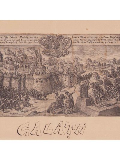 Asediul orașului Galați 1789, gravură în cupru