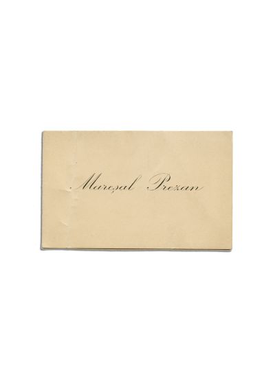 Mareșal Prezan, carte de vizită