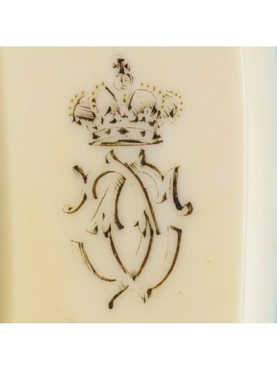 Briceag de buzunar din fildeș, cu trei lame decorat cu monograma regelui Carol I, 1892 