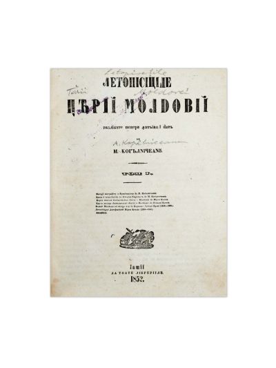 M. Kogălniceanu, Letopisețul Țării Moldovei, 3 volume