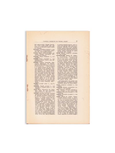 Zach. C. Panțu, Plantele cunoscute de poporul român, 1929