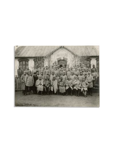 Statul Major al Diviziei a 5-a, fotografie de epocă, 1916