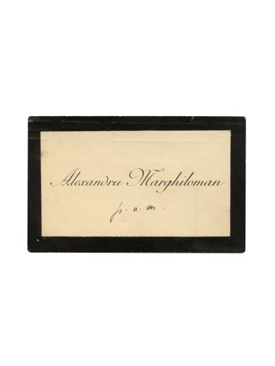 Alexandru Marghiloman, carte de vizită