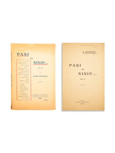 Eugen Lovinescu, Pași pe nisip, vol. II, 1906, cu dedicație olografă