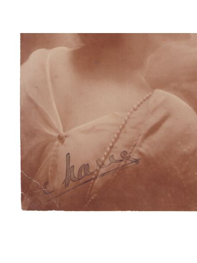 Regina Maria a României, fotografie tip carte poștală cu un mesaj intim, atelier F. Mandy