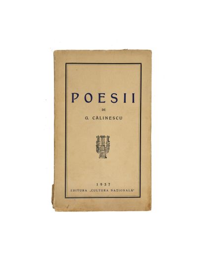 G. Călinescu, Poesii, 1937, cu dedicație pentru Al. Rosetti