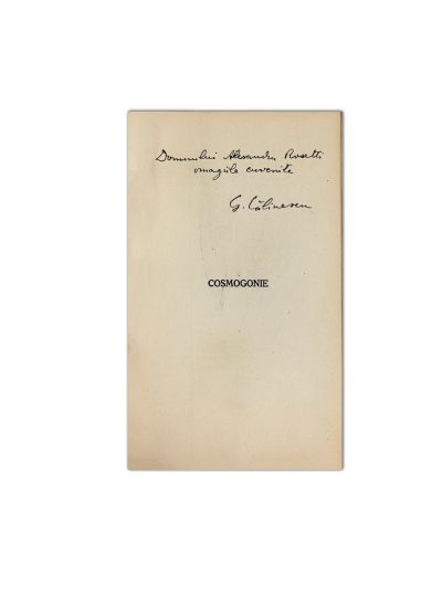 G. Călinescu, Poesii, 1937, cu dedicație pentru Al. Rosetti