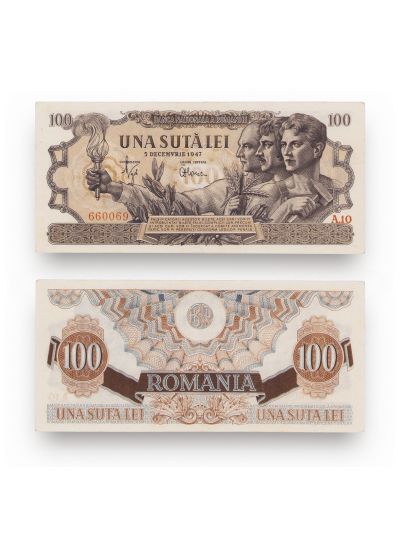 Bancnotă în valoare de 100 lei, 1947
