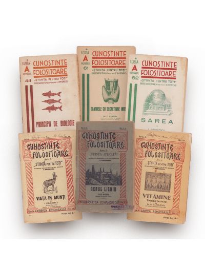 Colecție Cunoștințe Folositoare - „Știința pentru toți”, 7 broșuri, 1923-1939 