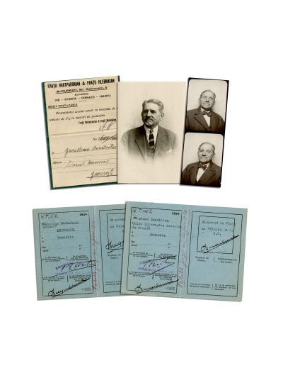 Constantin Bacalbașa, 3 fotografii + 3 legitimații